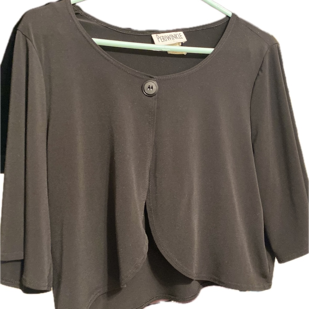 Black Shrug!! Designer Periwinkle by Barlow.